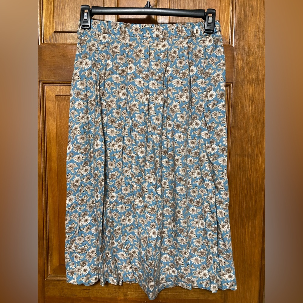Vintage Pleated Skirt With Pockets